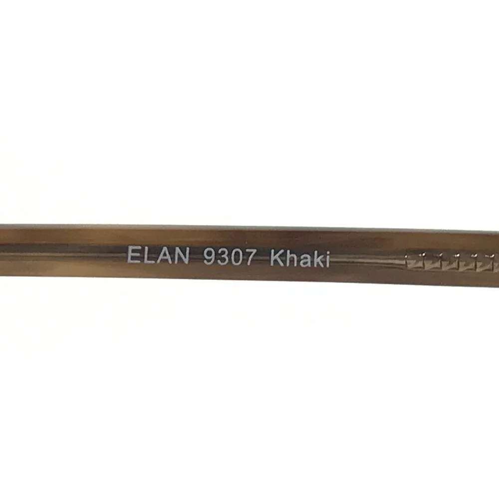 Elan 9307 Khaki Eyeglasses Frames Brown Horn Rectangular Full Rim 54-17-140